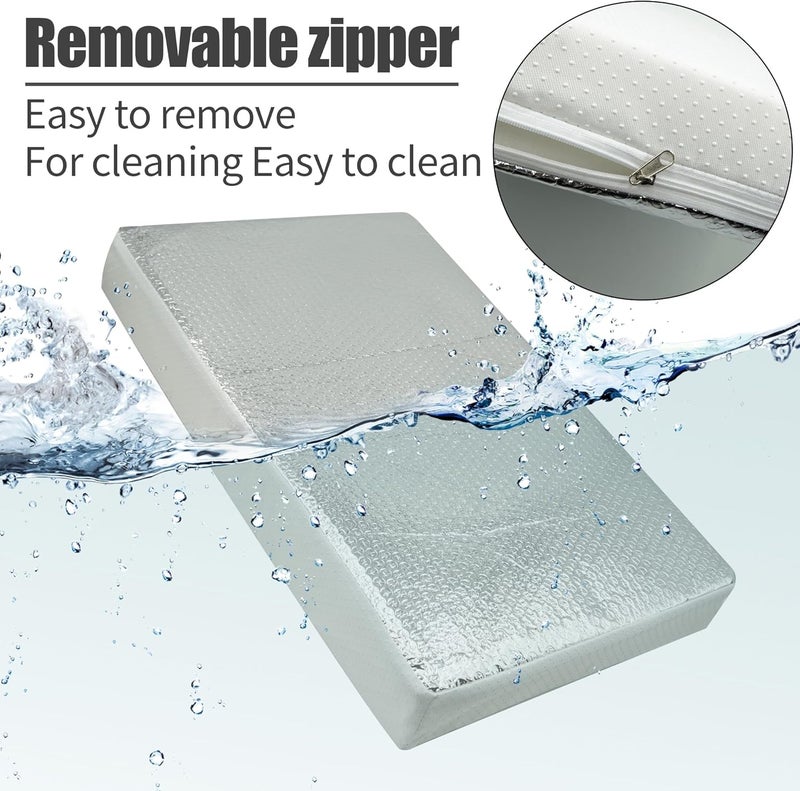 runfider 22 * 14 * 3"" RV Vent Insulator RV Skylight Cover with Reflective Surface Universal Camper Skylight Shade for Vent Inside Camper Trailer Thermal insulation in winter and summer, White - Image 5